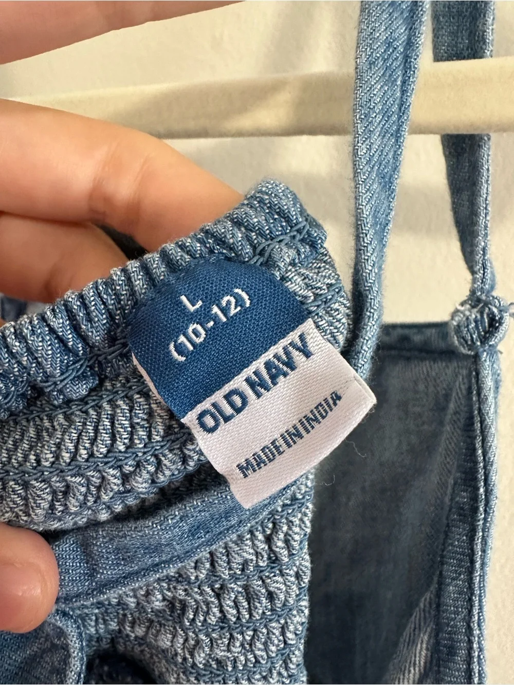 Old Navy Girl’s Medium Blue Denim Smocked Slip Dress